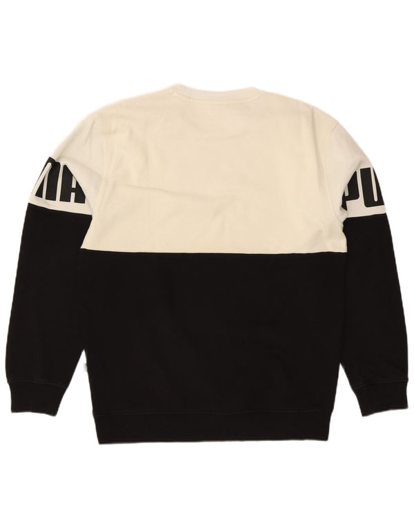 Pulover cu grafică Puma pentru bărbați, bumbac color bloc negru mic