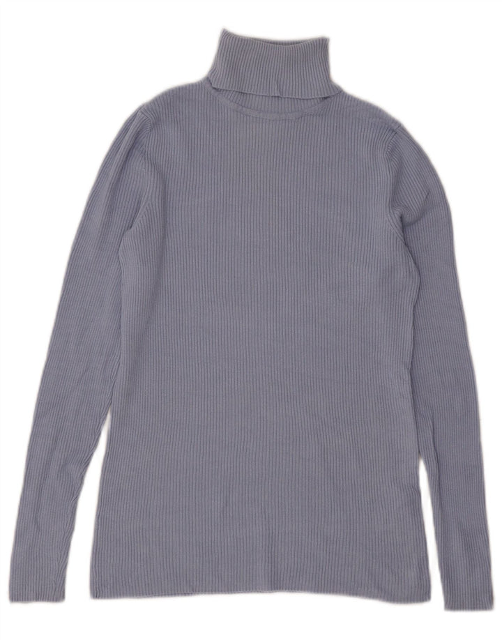 Marks & Spencer Top pentru femei cu mânecă lungă UK 10 Small Blue Viscose