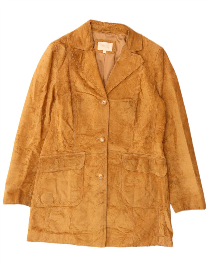 Palton pentru femei Marks & Spencer din piele intoarsa UK 12 din piele maro medie