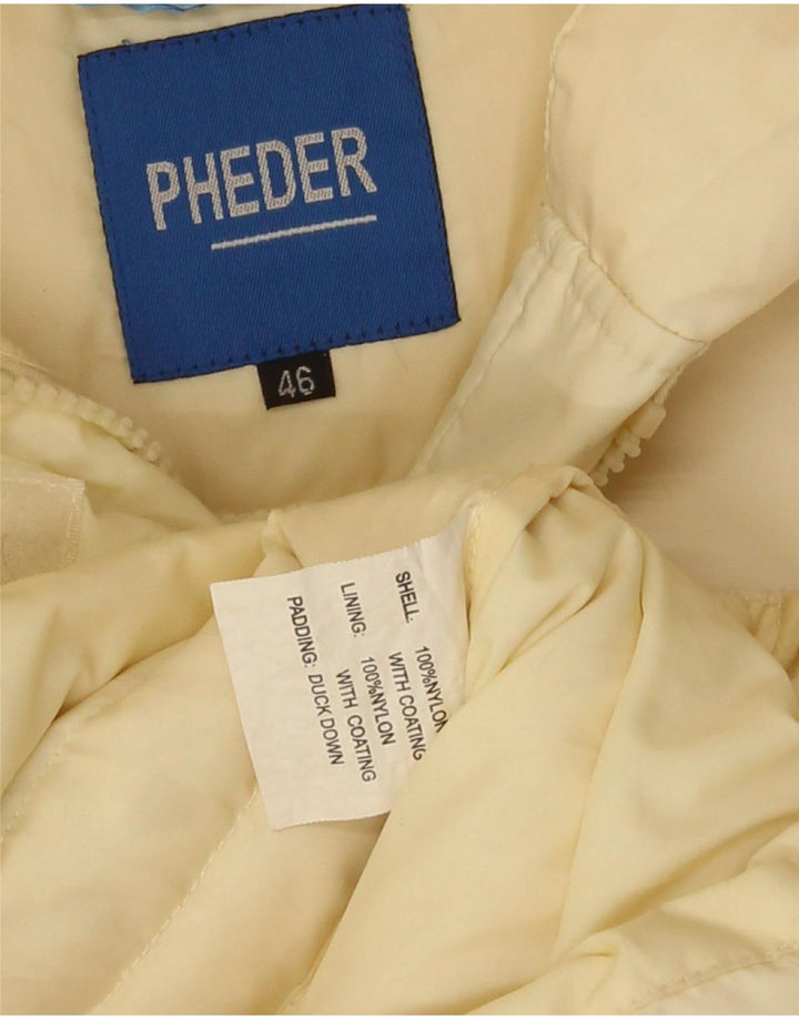 Palton căptușit cu glugă pentru femei Pheder IT 46 Nylon galben mare