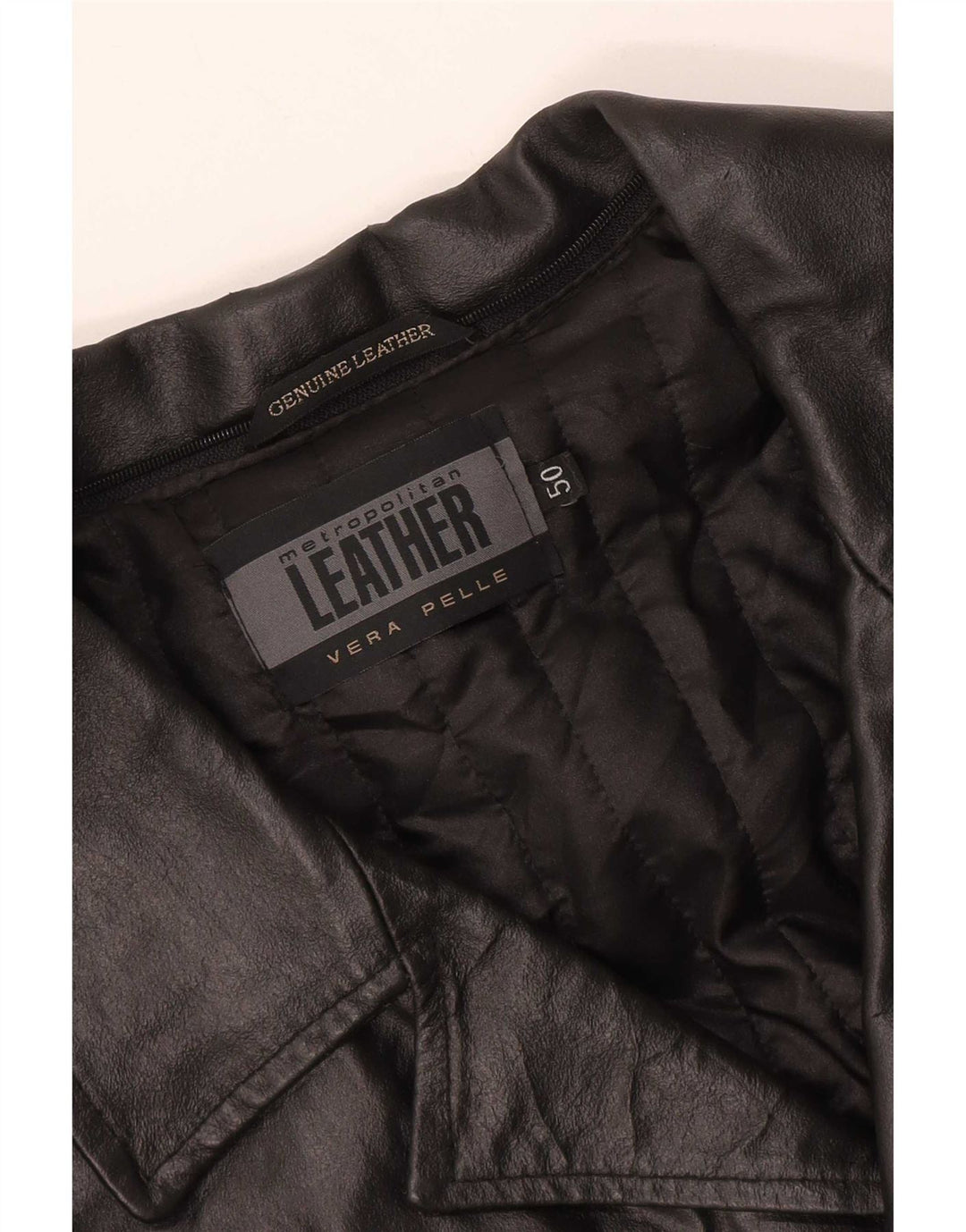 Jachetă de piele pentru bărbați Metropolitan IT 50 Large Black