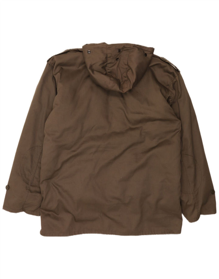 Jachetă parka cu glugă vintage pentru bărbați IT 62 6XL maro
