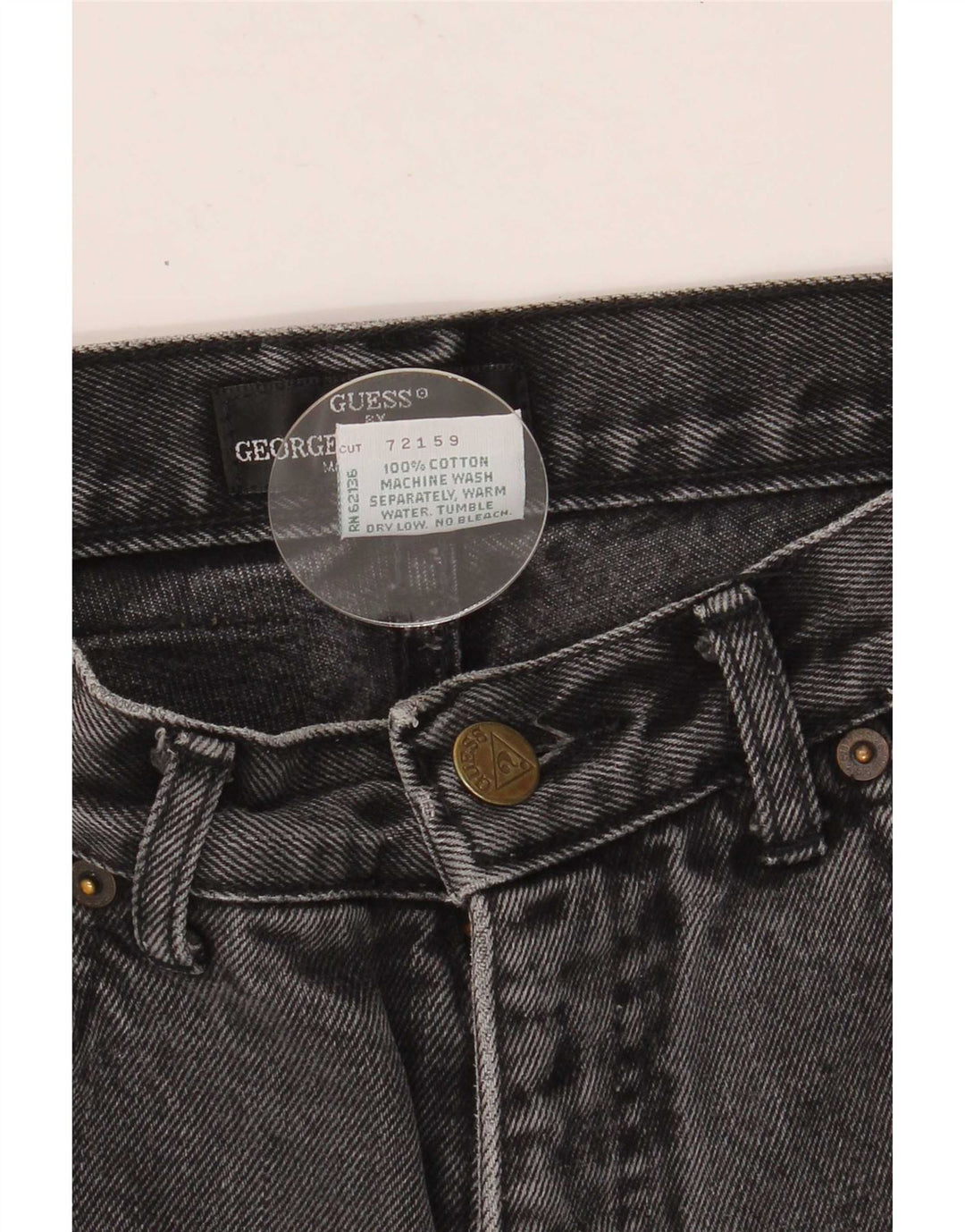 Blugi conici pentru femei Guess W29 L24 bumbac negru