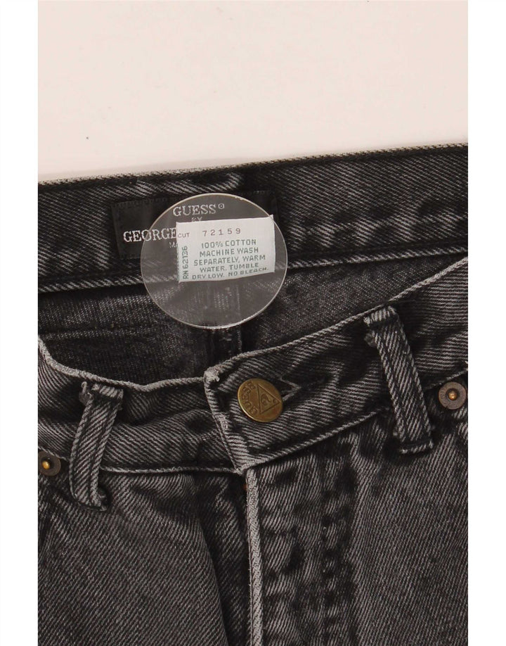 Blugi conici pentru femei Guess W29 L24 bumbac negru
