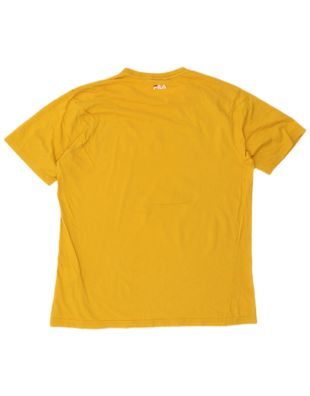 Tricou grafic Fila pentru bărbați Top mare din bumbac galben