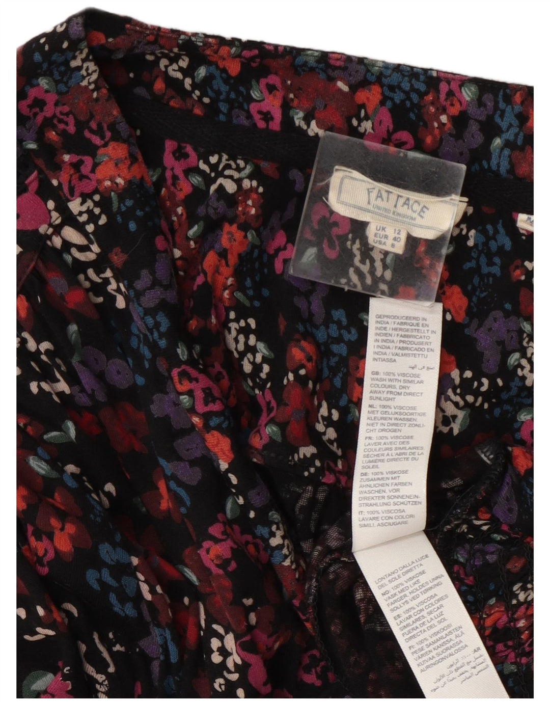 Bluză cu mânecă lungă pentru femei Fat Face UK 12 Medium Multicolor Floral
