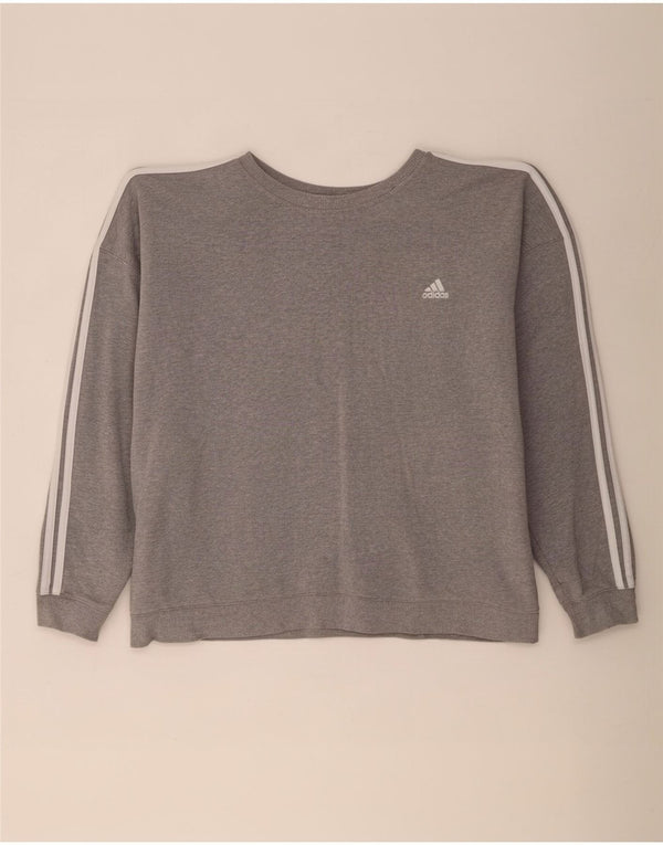 Pulover adidas pentru femei UK 24/26 2XL bumbac gri