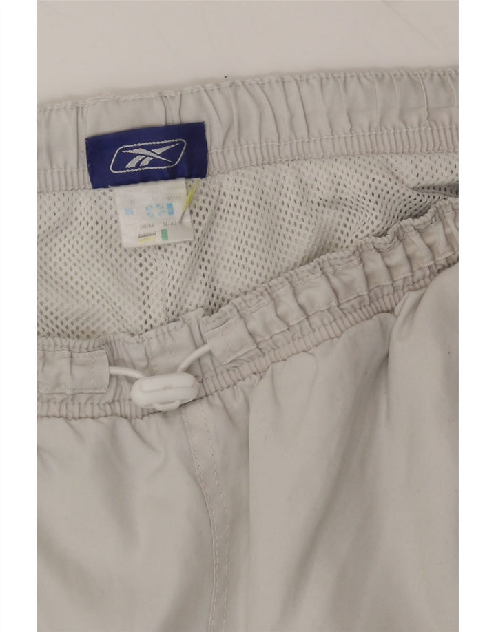 REEBOK Womens Bermuda Sport Shorts UK 12 Medium White Polyester Vintage Reebok and Second-Hand Reebok from Messina Hembry 