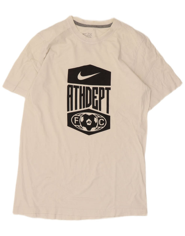 Tricou grafic Nike pentru bărbați, cu ajustare standard, Top UK 38/40 Medium White
