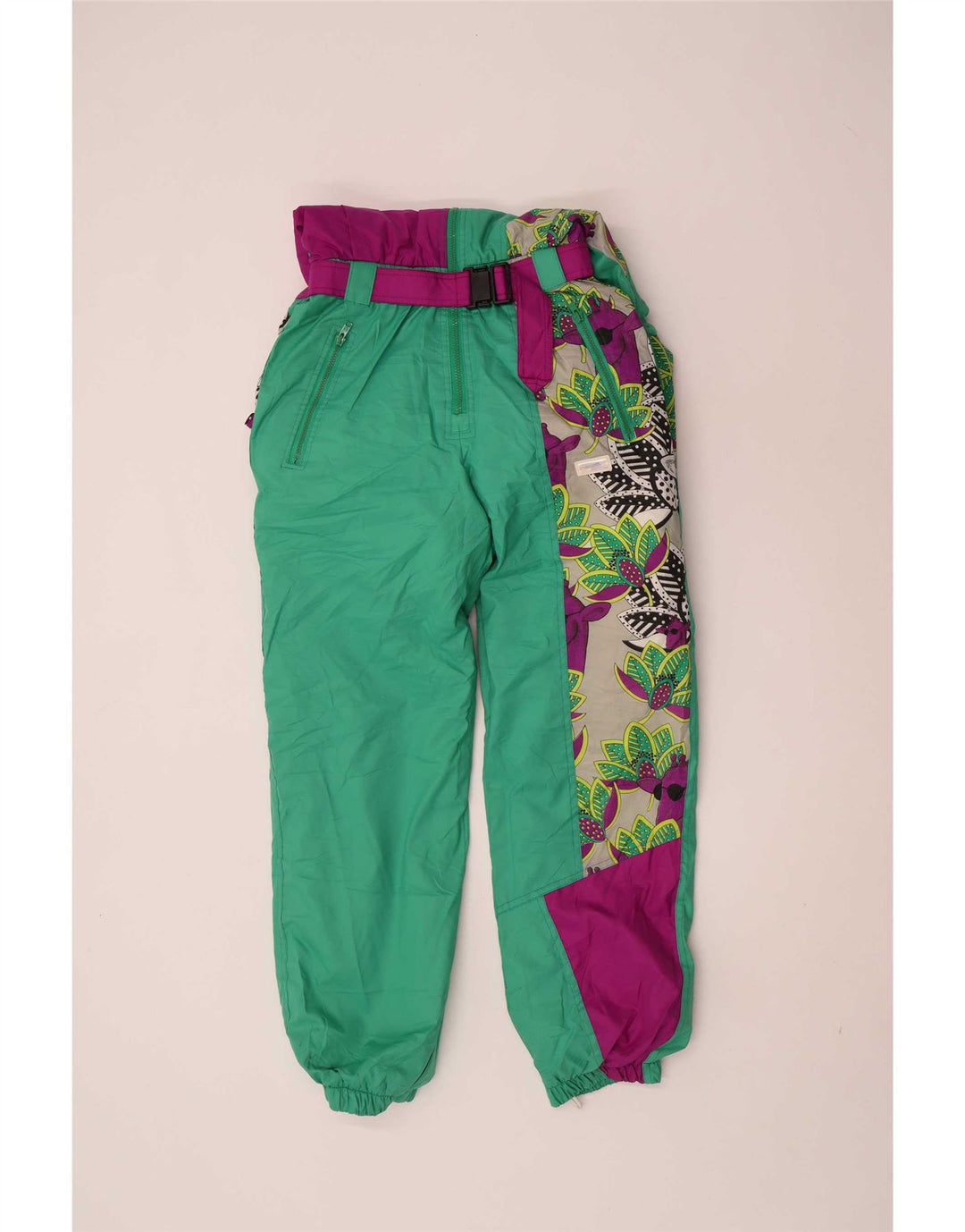 Salopetă de schi Vintage pentru femei EU 38 Medium W28 L30 Multicolor Colorblock