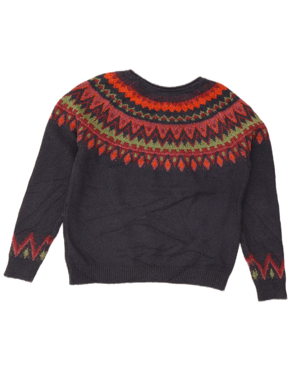 Pulover pentru femei Weird Fish cu gât de barcă UK 10 Mic bleumarin Fair Isle