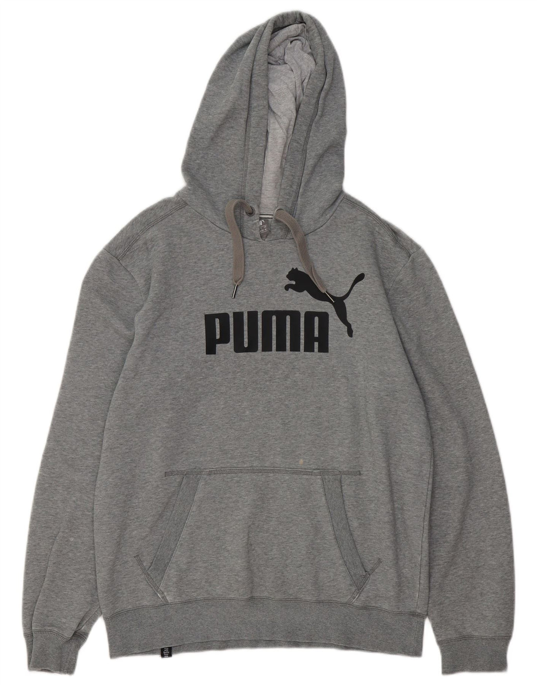 Pulover PUMA pentru bărbați, cu capota, din bumbac, gri mediu