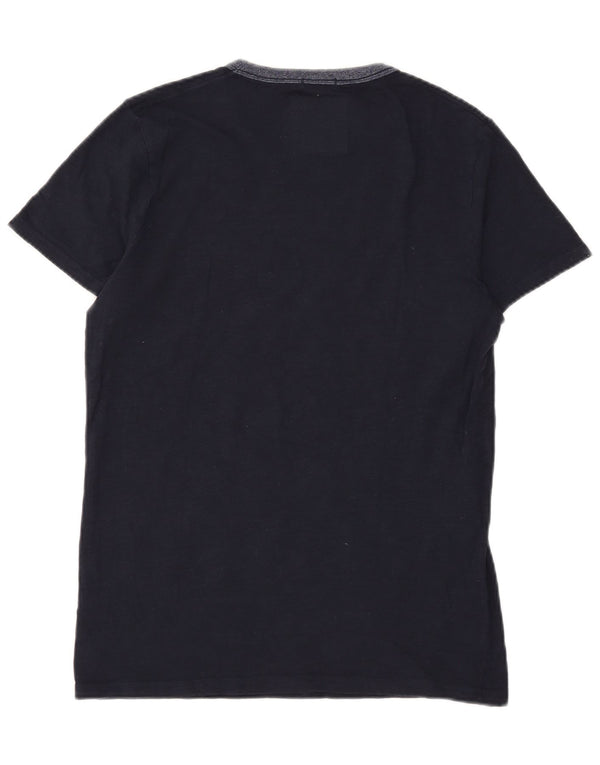 Tricou grafic pentru bărbați Hollister Top mic din bumbac bleumarin