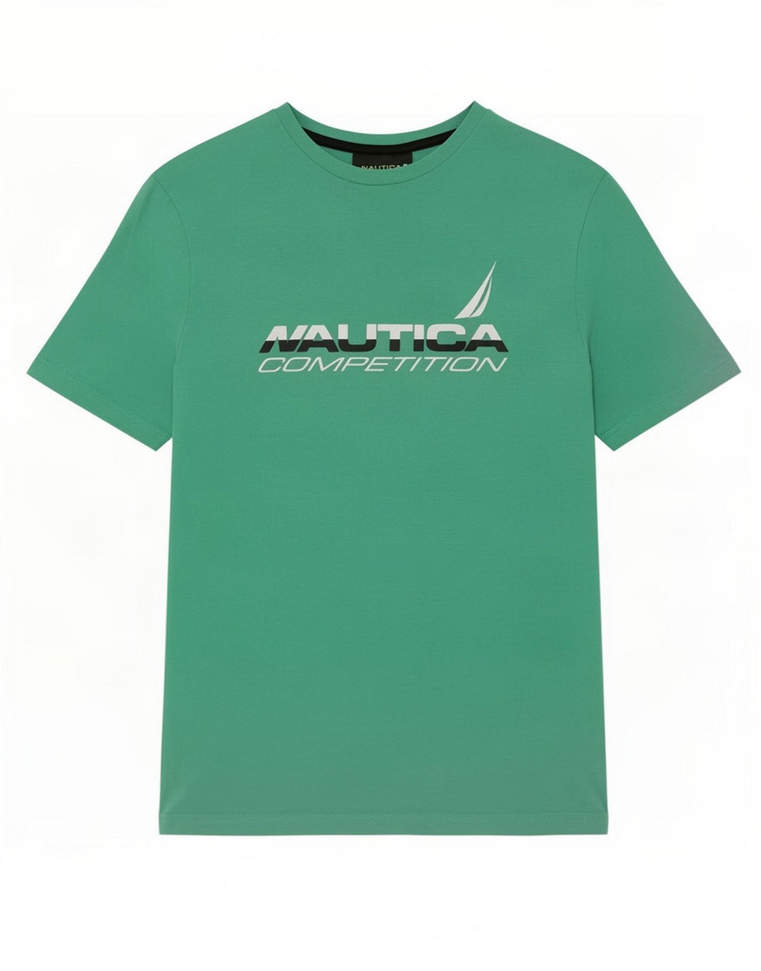 Tricou grafic pentru bărbați Nautica Top din bumbac verde mediu