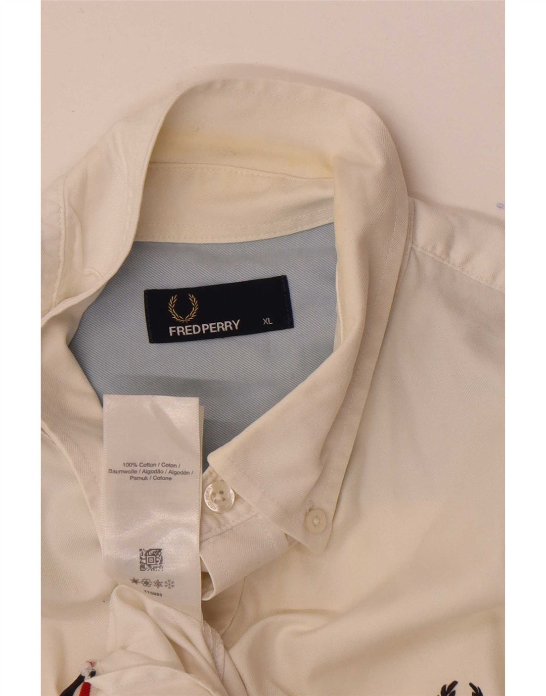 Cămașă cu mânecă scurtă pentru bărbați Fred Perry, bumbac alb XL