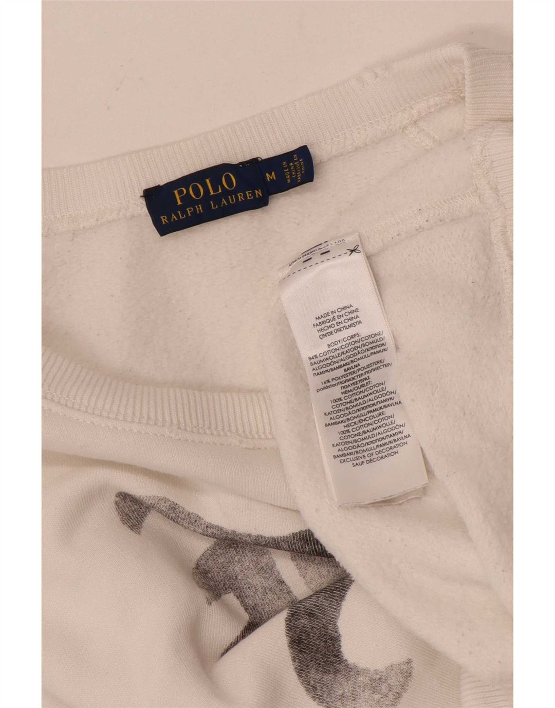 Pulover Polo Ralph Lauren pentru damă, cu grafic, UK 14 Medium White