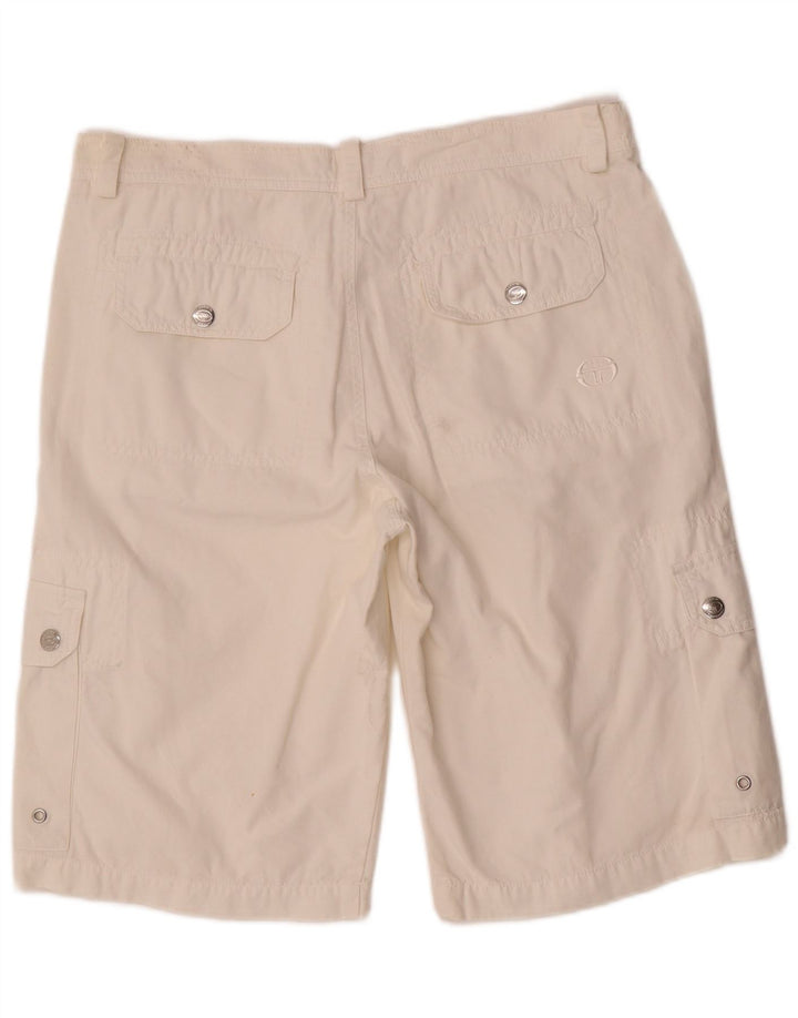 Pantaloni scurți cargo pentru bărbați Sergio Tacchini W32 Medium White