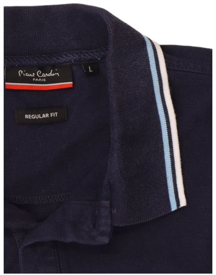 Cămașă polo pentru bărbați Pierre Cardin, cu formă regulată, mare, bleumarin