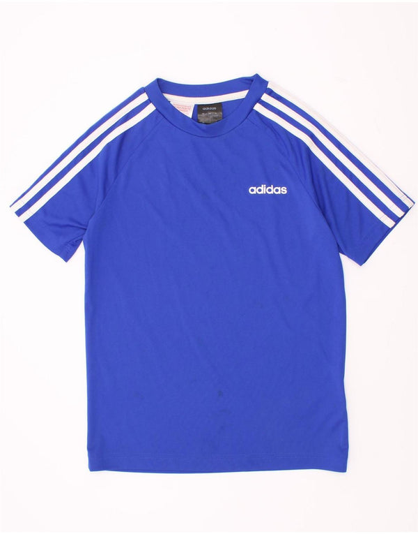 Tricou Adidas Climalite pentru baieti Top 9-10 ani poliester albastru