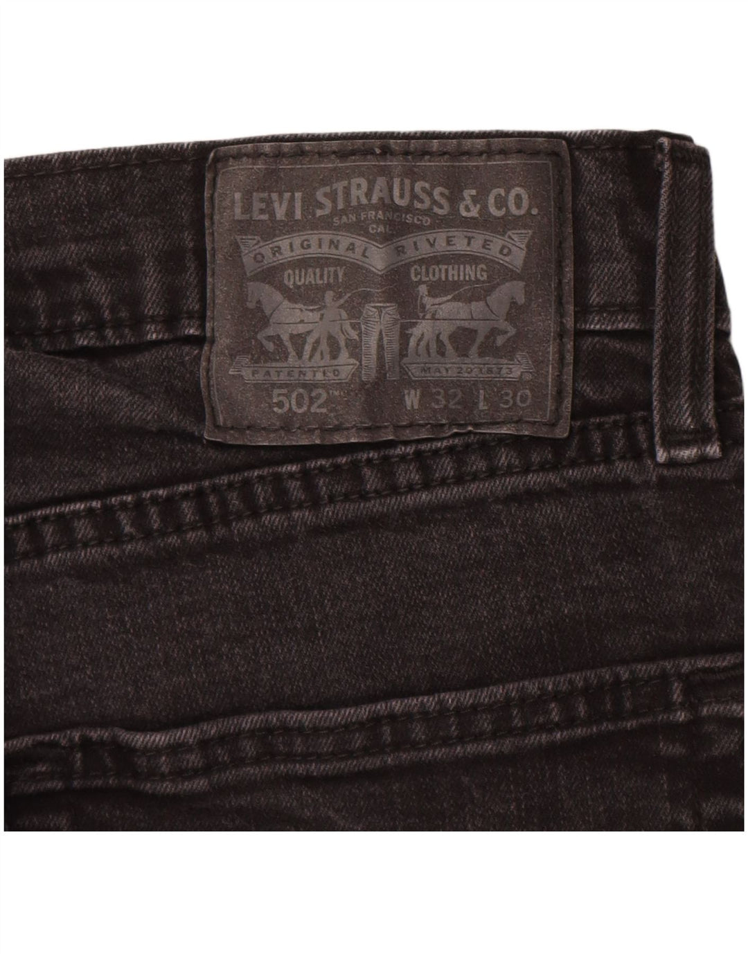 Blugi conici pentru bărbați Levi's 502 W32 L30 bumbac negru