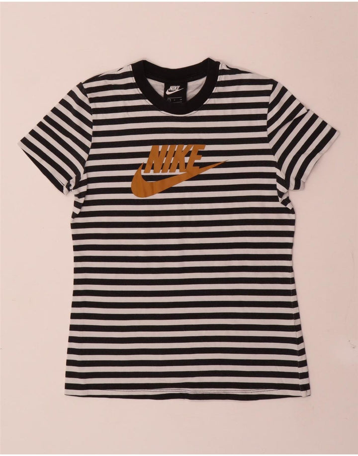 Tricou grafic pentru femei NIKE Top UK 10 mic bumbac cu dungi negre