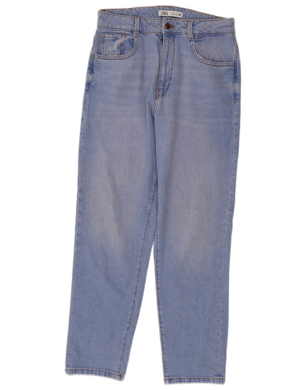 Blugi conici pentru femei Zara EU 40 Medium W30 L28 Albastru