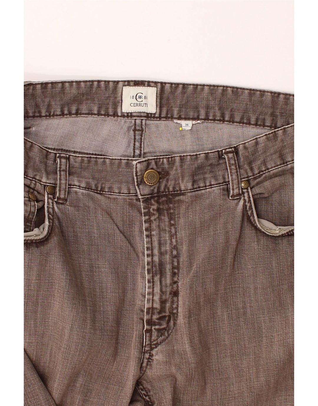 CERRUTI 1881 Mens Straight Jeans W36 L28 Brown Vintage Cerruti 1881 and Second-Hand Cerruti 1881 from Messina Hembry 