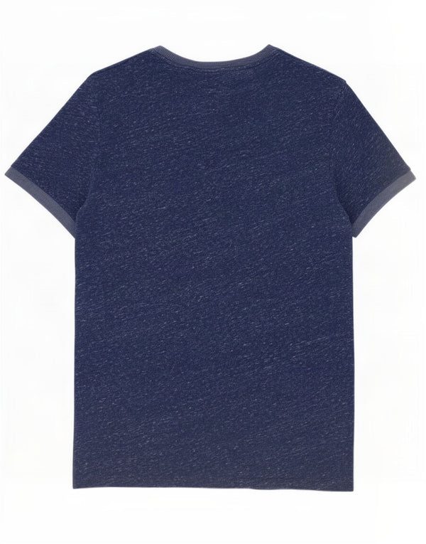 Tricou cu grafică pentru bărbați Superdry Top mediu din bumbac cu pete albastru bleumarin