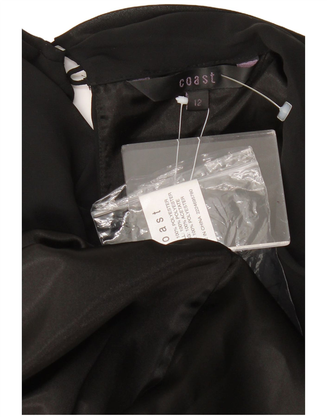 Rochie în formă de A fără mâneci pentru femei Coast UK 12 Poliester mediu negru