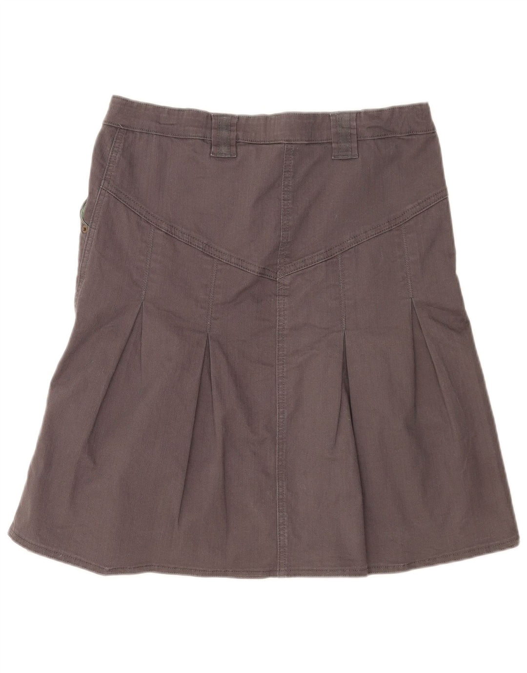 Fustă A-Line pentru femei Benetton Mic W32 bumbac gri