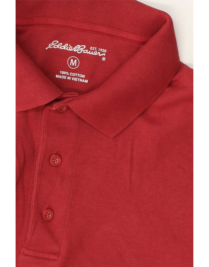 Cămașă polo Eddie Bauer pentru bărbați, bumbac roșu mediu