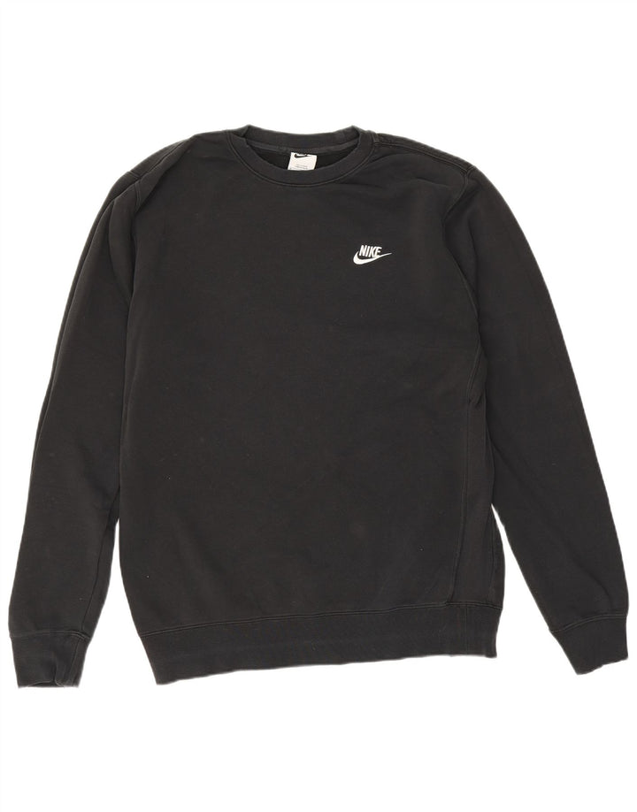 Pulover Nike pentru bărbați, bumbac mediu negru
