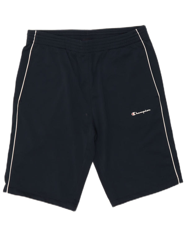 CHAMPION Mens Sport Shorts Small  Navy Blue Polyester