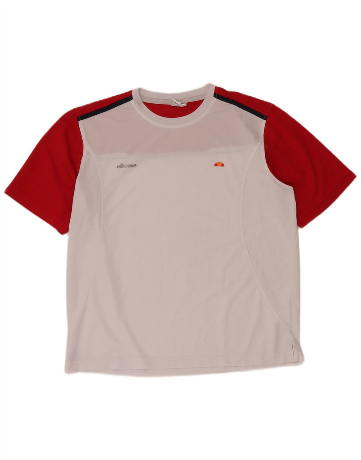 Tricou Bărbați ELLESSE Top XL Alb Colorblock