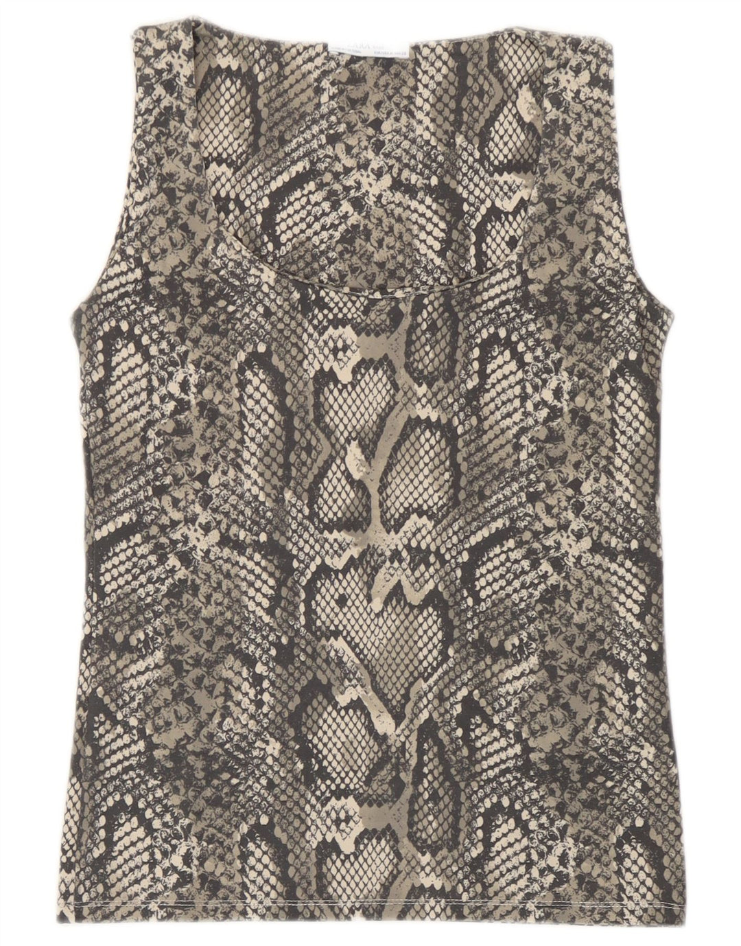 Vest Vest Top Femei Zara UK 12 Medium Gri Animal Print Poliamidă