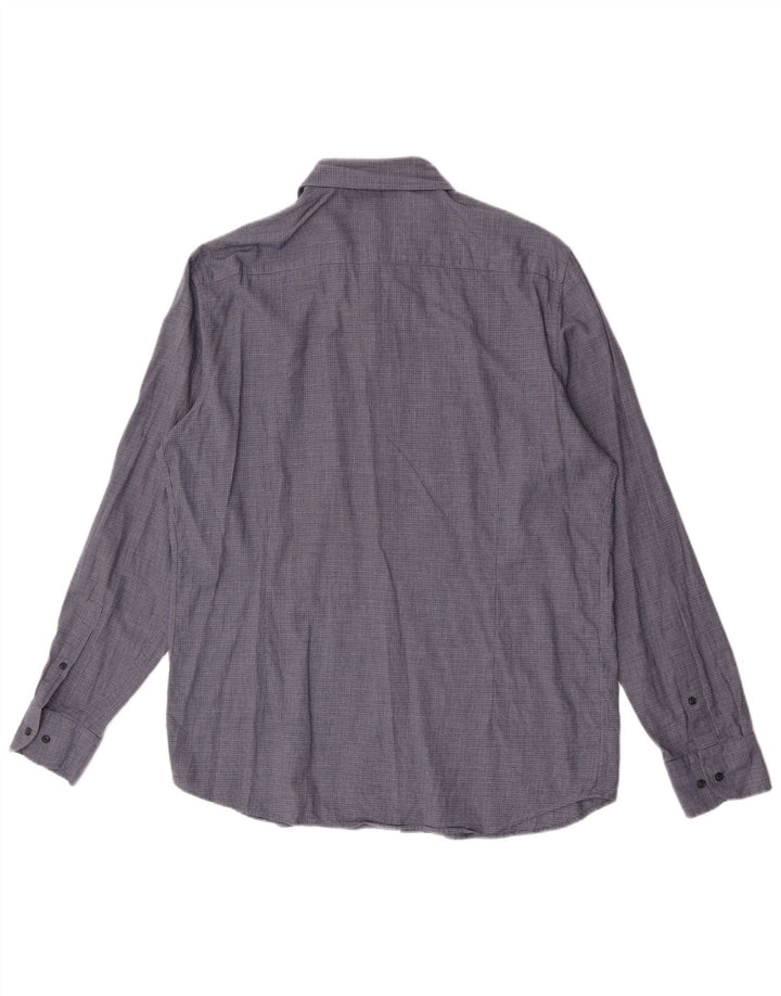 Cămașă Massimo Dutti pentru bărbați XL, bumbac cu carouri albastre