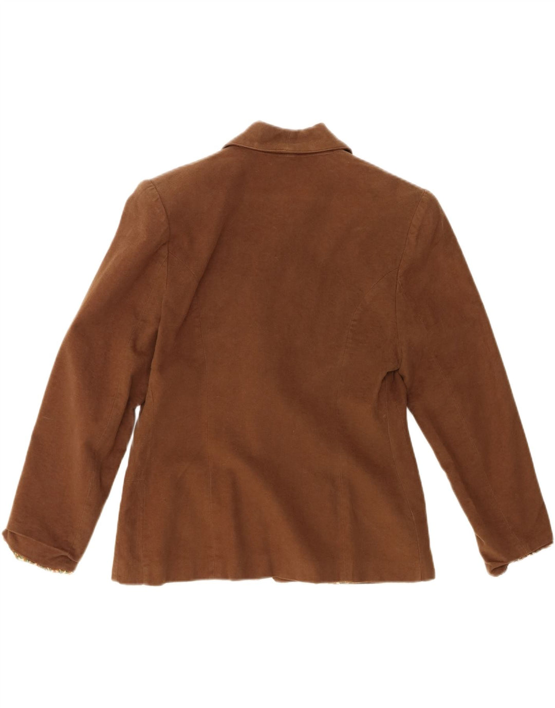 Blazer Vintage pentru femei cu 2 nasturi, UK 10, bumbac maro mic