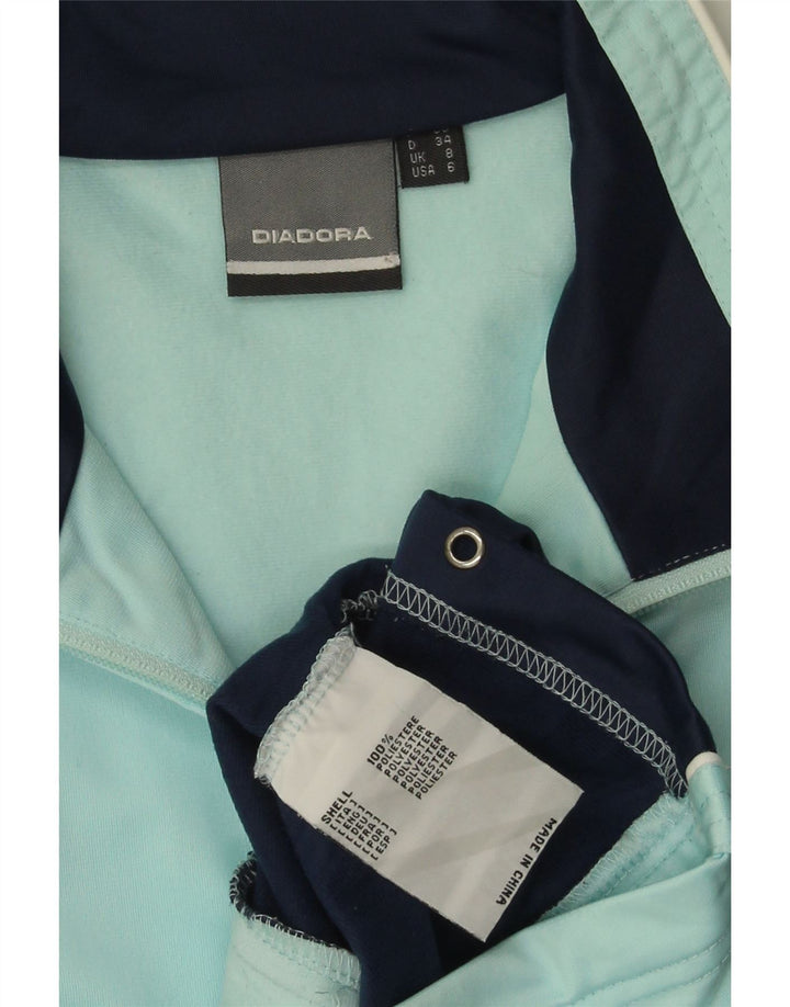 DIADORA Jachetă de trening supradimensionată pentru femei UK 8 Small Blue Colorblock