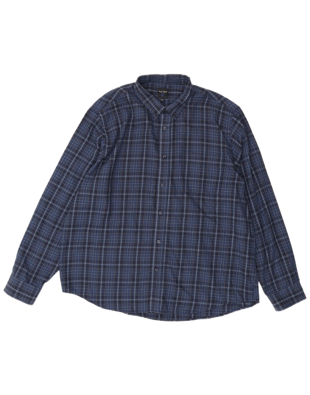 Cămașă pentru bărbați James Pringle 2XL, poliester cu carouri bleumarin