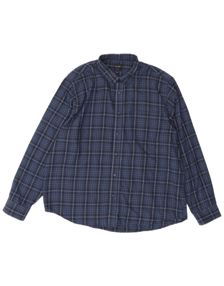 Cămașă pentru bărbați James Pringle 2XL, poliester cu carouri bleumarin