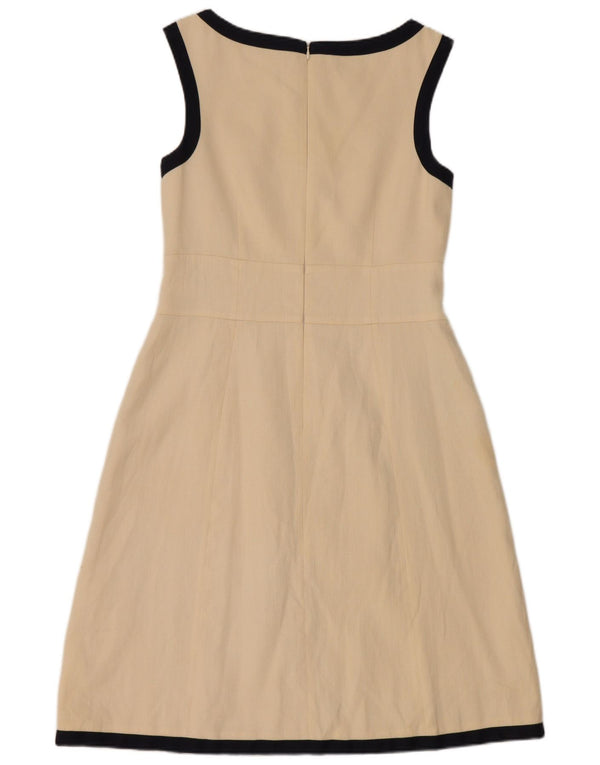 L.K. Rochie A-Line fără mâneci Bennett pentru femei UK 12 Medium Bej Colorblock