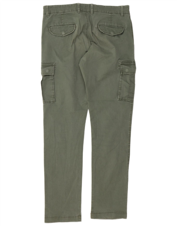 Pantaloni cargo subțiri OVS pentru bărbați IT 48 Medium L34 L33 Bumbac verde