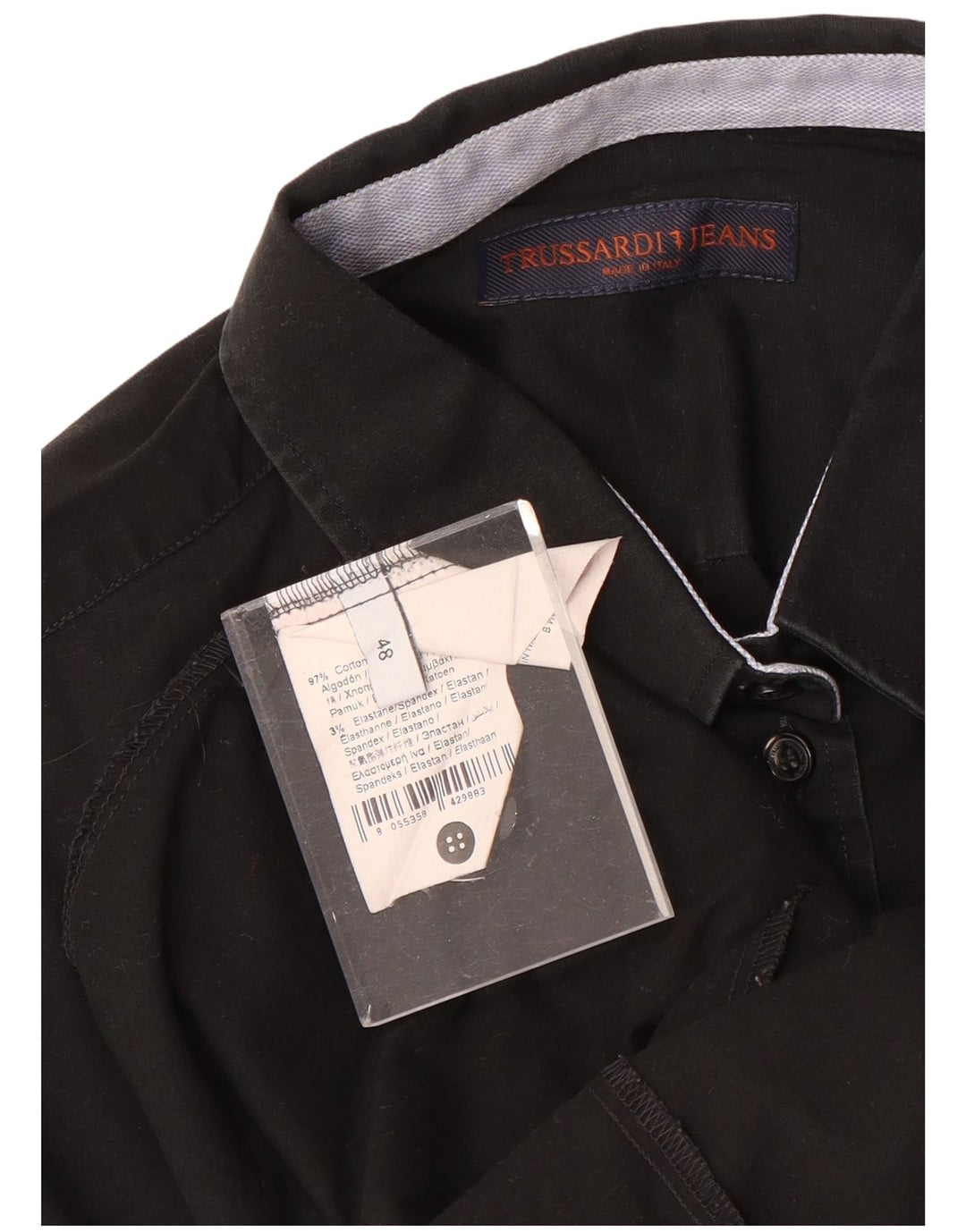 Cămașă pentru femei Trussardi Jeans IT 48 XL Bumbac negru