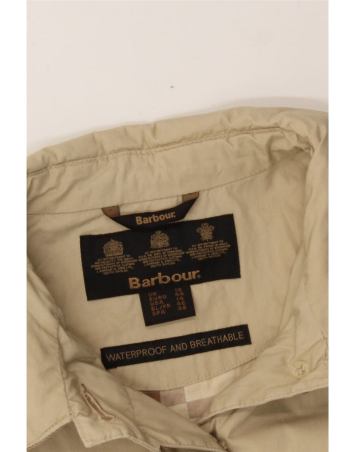 BARBOUR Womens Overcoat UK 18 XL Beige Cotton Vintage Barbour and Second-Hand Barbour from Messina Hembry 