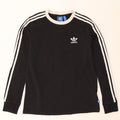 Top femei Adidas cu mânecă lungă UK 12 mediu negru bumbac