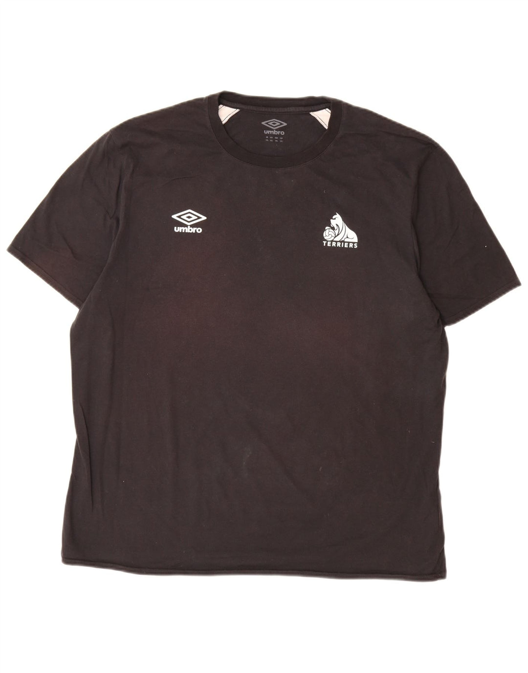 Tricou grafic pentru bărbați UMBRO Top 2XL, bumbac negru color bloc