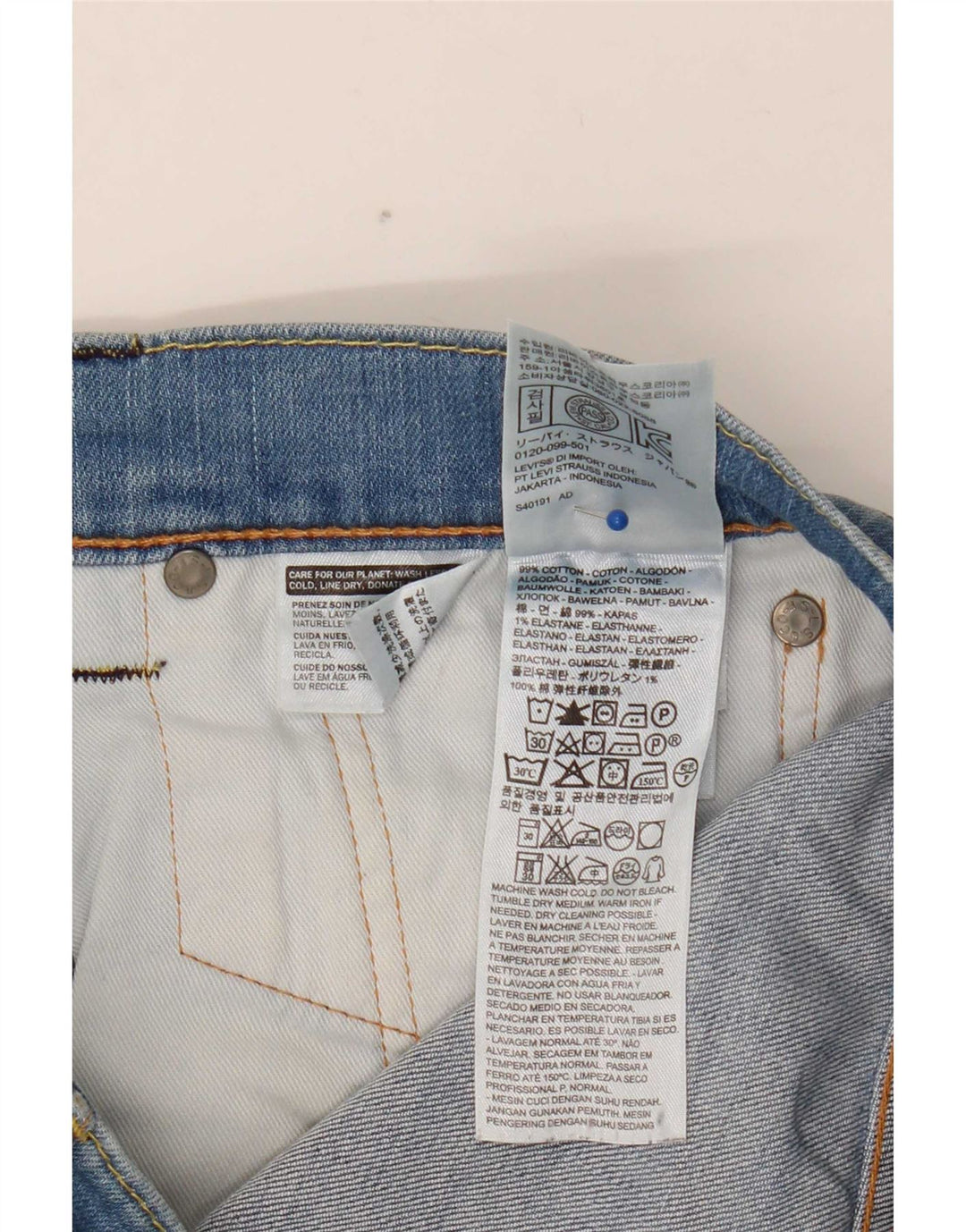 Blugi Levi's 511 Slim pentru bărbați W32 L30 Bumbac albastru