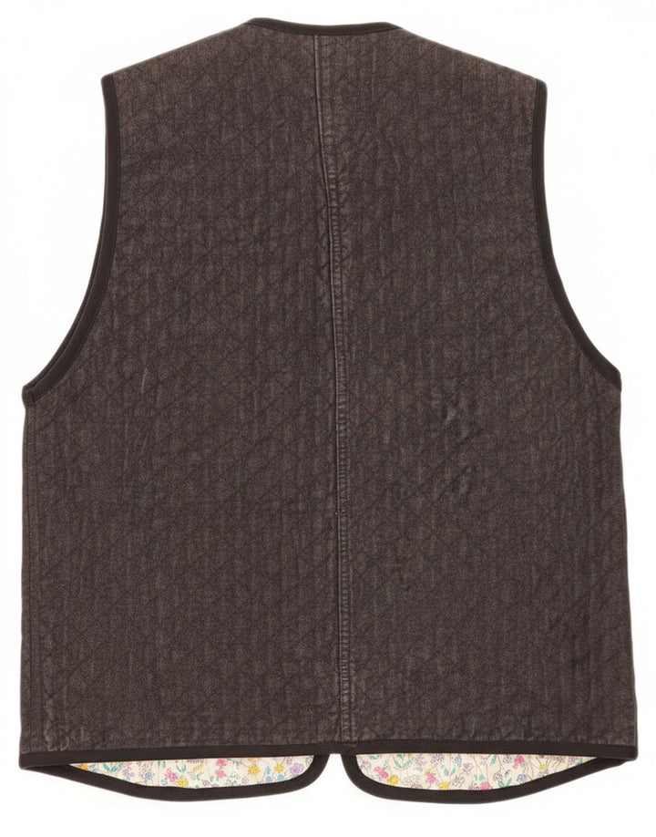 Gilet Vintage pentru femei UK 12 Medium Grey Paisley