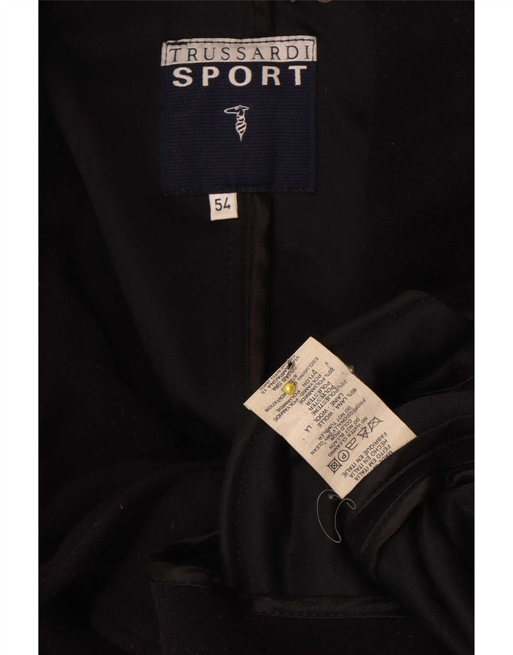 Palton Trussardi pentru bărbați IT 54 2XL Lână neagră
