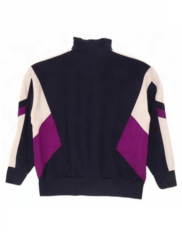 Pulover de hanorac grafic Adidas pentru femei UK 16, mare, bleumarin, color block